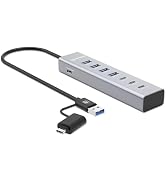 Manhattan 7-Port USB 3.0 Type-C & Type-A Hub: Ultimate Connectivity for Laptops & Devices - 181136