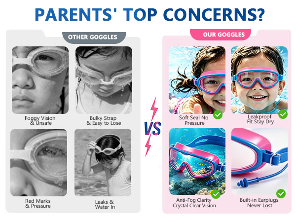 Comfortable Swim Goggles for Kids