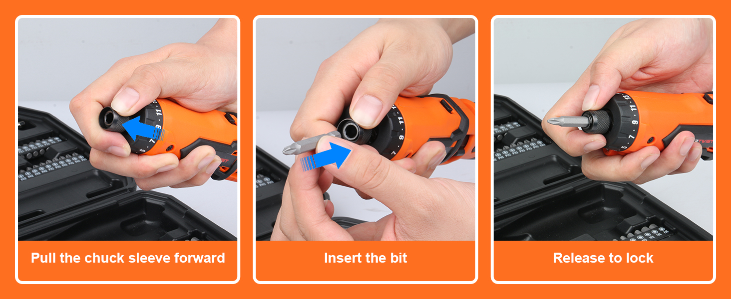 8V Cordless Electric Screwdriver Set with 1Hr Fast Rechargeable