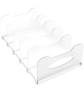 SURETIVIAN Freezer Organizer 12” Visible Fridge Organizer Rack with Removable Dividers and Handle...