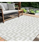 Outdoor Patio Plastic Straw Rug - 5'x8' Outdoor Camping Rug Waterproof Reversible, Area Carpet Pa...