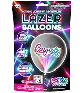 BEST PARTY EVER! Lazer Balloons 18” Congrats Light Up Balloon, Giant Congratulations Balloon Tabl...