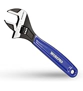 WORKPRO 10-Inch Adjustable Wrench, Cr-V Steel Wrench With Cushion Grip, Wide Jaw Black Oxide Wren...