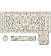 iLeadon Floral Mouse Pad Sets with Wrist Support,Cute Ergonomic Keyboard Mat for Desktop,Extra La...