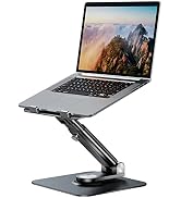 Laptop Stand, 360° Swivel & Adjustable Laptop Stand for Desk,Telescopic Laptop Riser Freedom Heig...