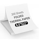 Thermal Printer Paper 8.5" x 11",US Letter Folding Printing Paper Compatible with A4 Portable The...