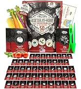 50 Tactiko Survival Vegetable, Herb & Fruit Seed Kit - U.S.A. Harvested Varieties - 37,000+ Non-G...