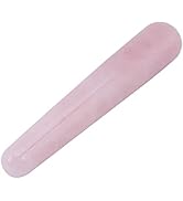 Yuecoom Massage Stone Wand, Crystal Massage Wand, 100mm Natural Quartz Crystal Face Massage Wand ...