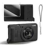 Tedubax Silicone Case for Canon PowerShot ELPH 360/IXY 650 with Screen Protector and Lanyard,Soft...