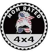 Mom Badge Rated Emblem, 4 x 4 Metal Automotive Badge, 3D Round Decals Compatible With Jeep Wrangl...