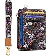 Kelvoris Goth Bat Slim Wallet Women Credit Card Holder, Spider Gothic Small RFID Blocking Wallet ...