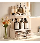 Bathroom Organizers and Storage, 5-Tier 4-Drawer Makeup Organizer Countertop, Multi-Purpose Large...