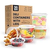 Healthy Packers Food Storage Containers with Airtight Lids - Clear Plastic Food Storage Jars - BP...