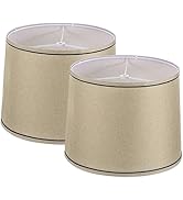 PATIKIL Lamp shades for Table Lamps Set of 2, 11.4" Top x 12.6" Bottom x 9.8" High Drum Lamp shad...