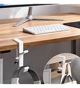 CaLeQi Desk Mount Bag Holder Hook Clamp,On Backpack Hanger Portable Desk Mount Headphones Holder ...