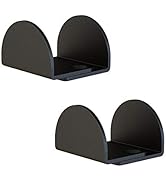 JUBEST 2 Pack Matte Black Floor Guide Floor Mount Sliding Barn Door Hardware Up to 1-13/16