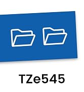Brother Genuine P-touch TZe545 Label Tape in cardboard pack: White on Blue 18mm