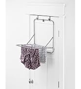 Whitmor Over The Door Drying Rack, 6 Rod Foldable Clothes Drying Rack, Holds 20 lbs, Heavy Duty T...