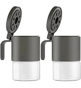 Zuutii Glass Spice Jars Moisture-Proof Spice Containers with Spoons, Set of 2 10oz/300ml Spice Bo...