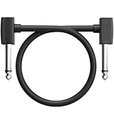 Augioth 12 Inch 30 cm Guitar Patch Cable 1 Ft 1/4 Right Angled TS Effect Pedal Cord