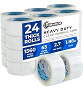 Rosmonde Bulk Packaging Tape, 24 Pack, 1.88" Shipping Tape, 65 Yard (Total 1560 Yds), Bulk Packin...