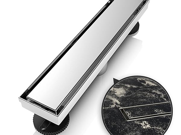 brushed shower drain