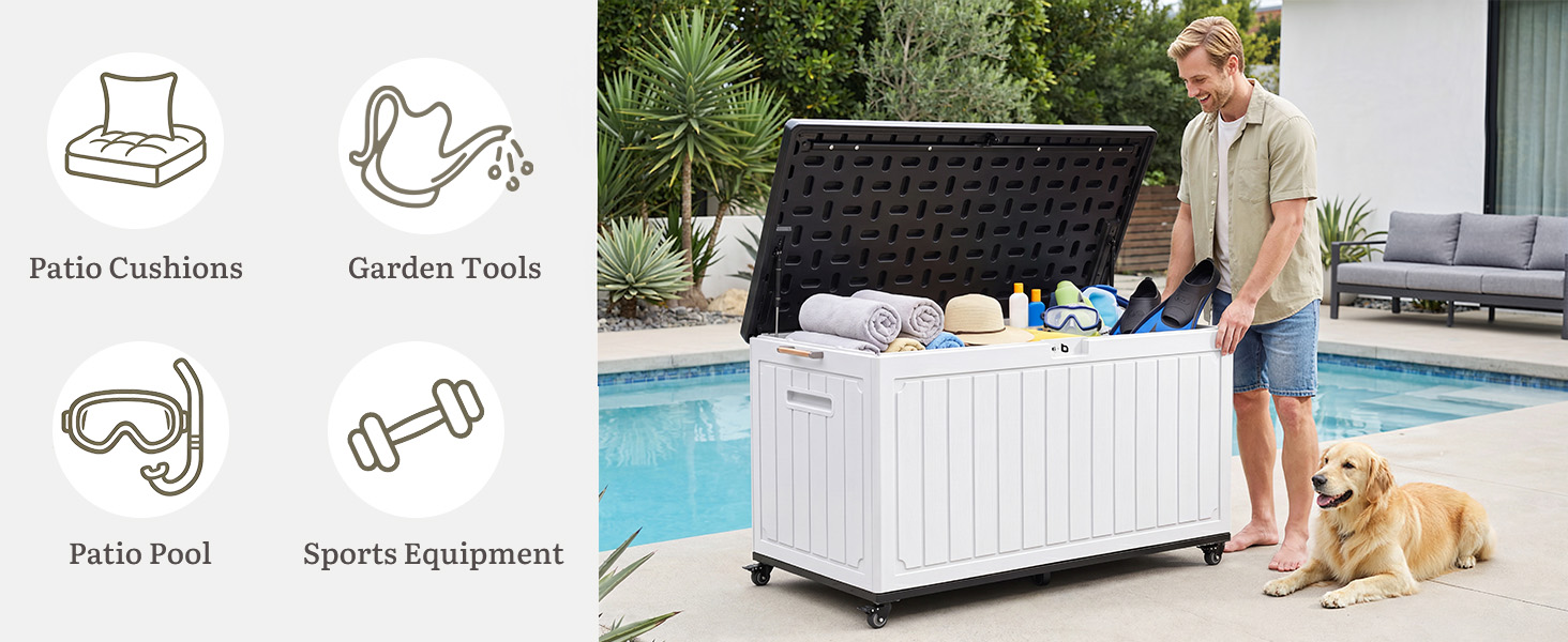 90 gallon outdoor storage box