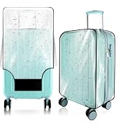 KSSZZCO 0.3mm Extra Thickness Luggage Cover, 28'' Luggage Cover Protector, Clear PVC Luggage Prot...