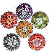 BCS Ceramic Pinch Bowls Set of 6, Small Bowls for Dipping - Cooking Prep & Charcuterie Board Bowl...