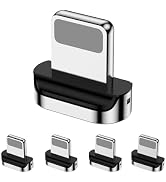 ZBF 8 Pins Magnetic Connector Tips Head for Lightning Devices(5 Pack), only 3A Magnetic Charging ...