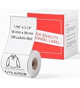 Ponek M260 Square Label 1.96'' x 3.14'' (50x80mm), Compatible with Label Maker M110/ M220/ M221/ ...