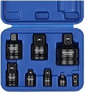 MIXPOWER 8-Piece Impact Socket Adapter and Reducer Set, 1/4