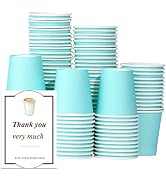 100 Packs 3oz Paper Bathroom Cups,Espresso Paper Cups, Blue Paper Hot Cups for Snacks, Bathroom ,...