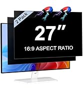 2 Pack Magnetic Computer 27 Inch Privacy Screen for 16:9 Aspect Ratio Widescreen Monitor, Anti Gl...