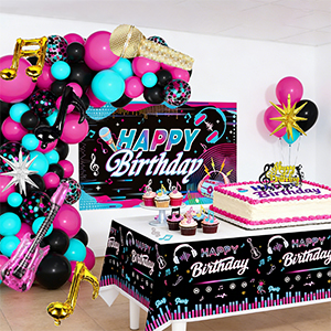 music birthday party decorations