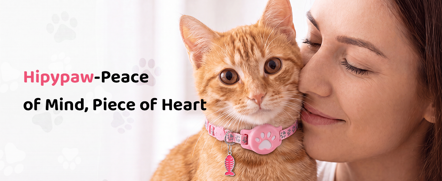 GPS Pet Tracker Collar, Mini Smart Real Time Tracking Tag for Cats Dogs, No Monthly Fee or SIM