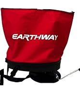 EarthWay 2750 25lb Nylon Bag Seeder/Spread with Comfortable Cross Shoulder Strap, Red with Accura...