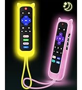 2Pack ONEBOM Cover for Roku Remote with Cat Ears Design,Silicone Skin Case Fit with Hisense/TCL R...