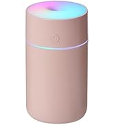 Mini Humidifier,2 Mist Modes 230ml Super Quiet Personal Humidifier with Colorful Lights for Bedro...
