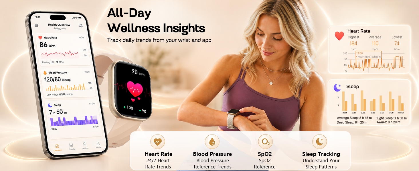 smart watch for men women
