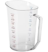 Clear plastic measuring cup in 4Qt.