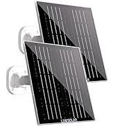 LinkSolar 5W Solar Panels for Ring Security Camera, 2 Pack Solar Charger for Micro USB, DC and US...