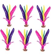 Bleiou 6 Pack Chinese Jianzi Colorful Feather Kicking Shuttlecock Foot Sports Toy Game