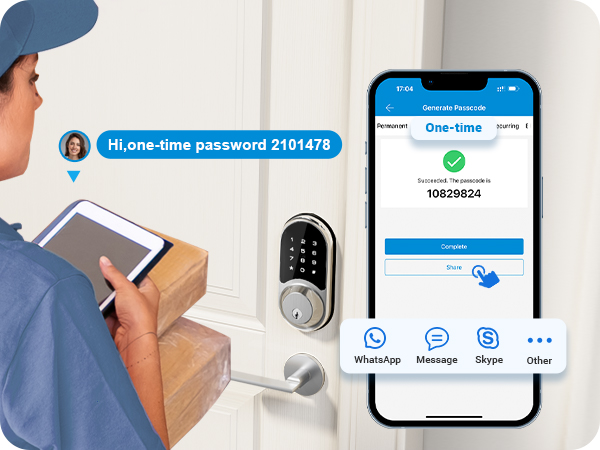 keyless entry door lock deadbolt with handle set