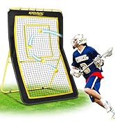 Lacrosse Rebounder - 5-Angle Adjustable Backyard Sports Net for Lacrosse, Soccer & Baseball - 4x7...