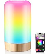 RGBICWW Smart Table Lamp, Touch Bedside Lamp with App Control, LED Desk Lamp with Music Sync, 30+...