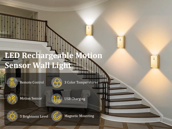Battery operated wall sconce