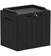 Greesum 31 Gallon Resin Deck Box Large Outdoor Storage for Patio Furniture, Garden Tools, Pool Su...