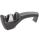 Smith’s 50032 Pull-Thru Knife Sharpener – Grey – Coarse & Fine Sharpeners – Non-Slip Rubber Base ...