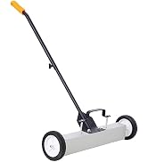 Donext Rolling Magnetic Sweeper, Heavy Duty Push-Type with Release, 30lbs 24'' Large Magnet Picku...